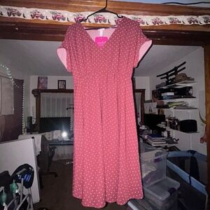 NWT Isabel Maternity Women's M Short Sleeve Dress Polka Dot $29 MSRP